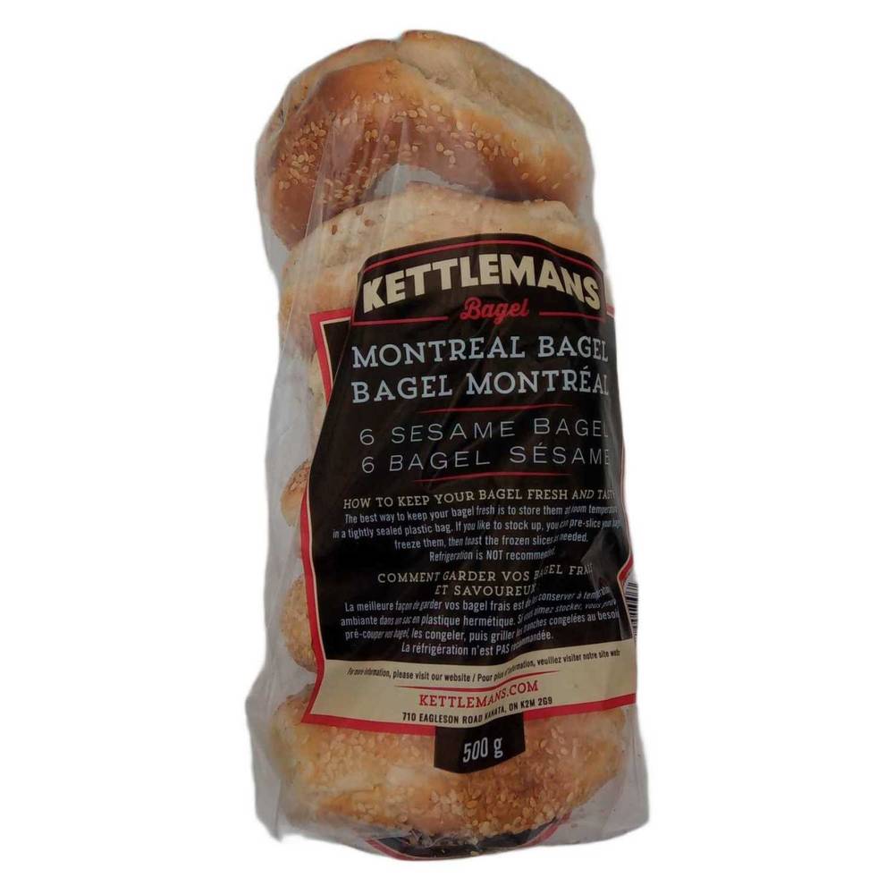 Kettleman's Sesame Seed Montreal Style Bagel (6 per package)