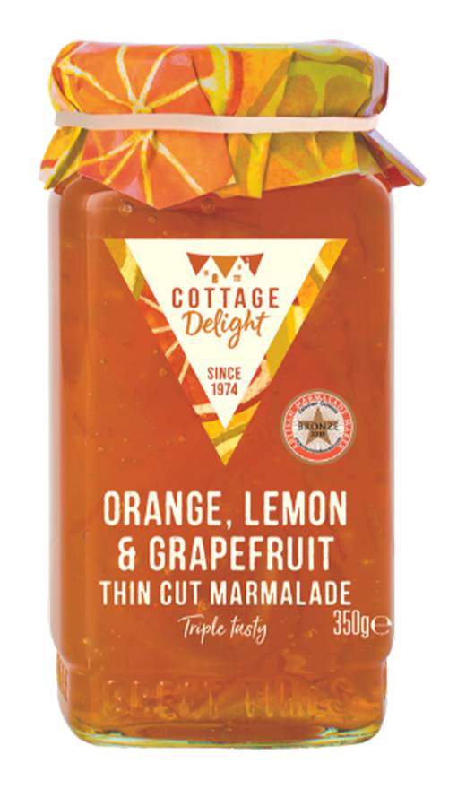 COTTAGE DELIGHT Orange, Lemon & Grapefruit Thin Cut Marmalade 350g"
