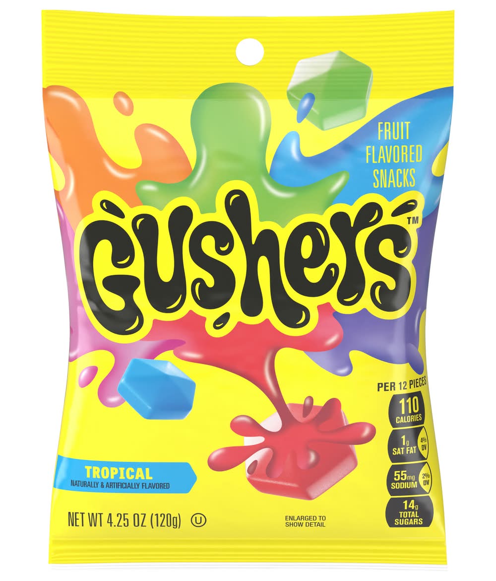 Gushers Fruit Flavored Snacks, Tropical (4.25 oz)