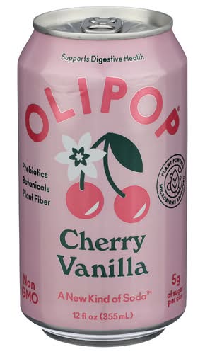 Olipop Cherry Vanilla Prebiotic Sparkling Tonic
