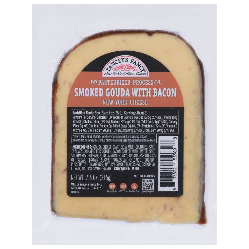 Yancey's Fancy Smoked Gouda With Bacon Cheese (7.6 oz)