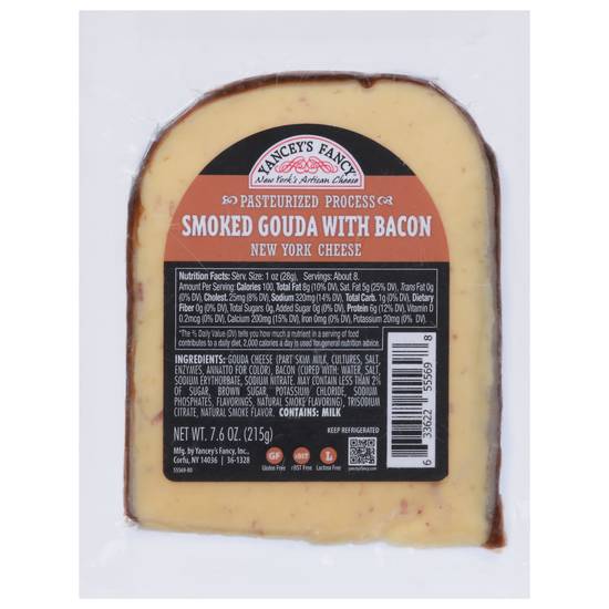 Yancey's Fancy Smoked Gouda With Bacon Cheese