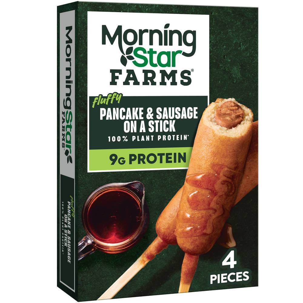 Morningstar Farms Incogmeato Pancake and Sausage on a Stick 100% Plant Protein