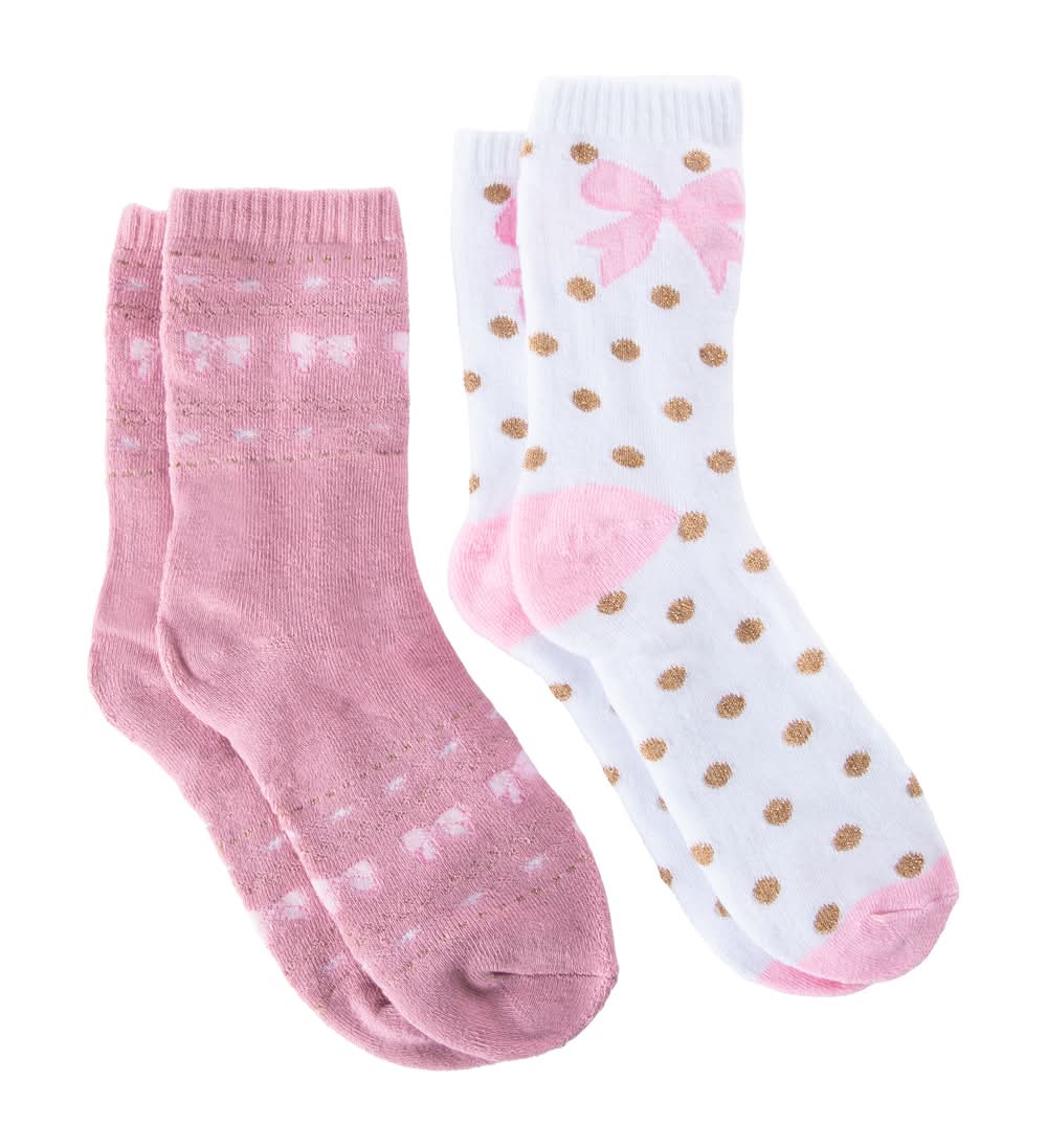 Cozy Crew Socks 2-Pairs Bow