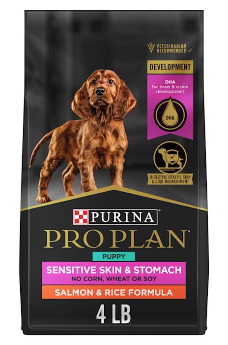 Purina Pro Plan Sensitive Skin & Stomach Formula Salmon & Rice Dry Puppy Food, 4 lbs.
