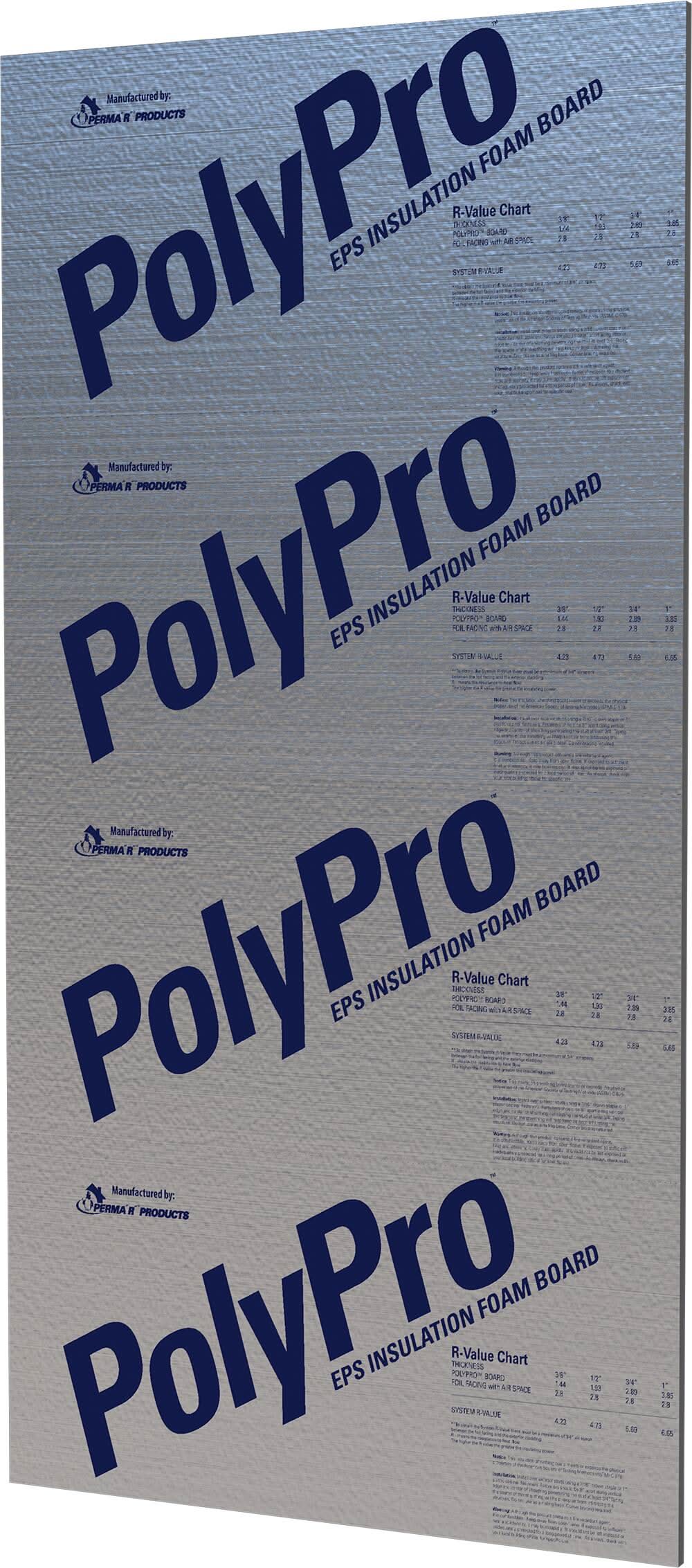 R- 3.9 , 1-in x 4-ft x 8-ft Faced Polystyrene Board Insulation