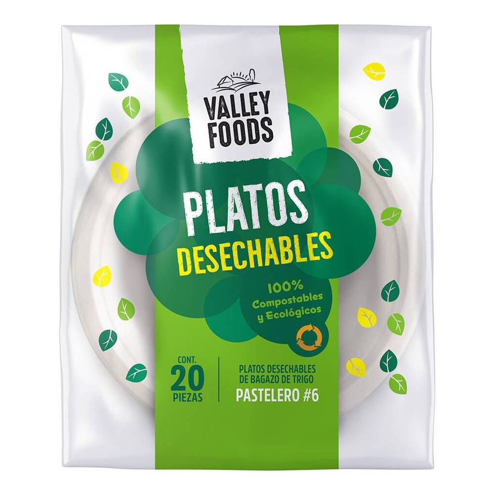 Valley foods plato desechable pastelero (20 un) (#6)