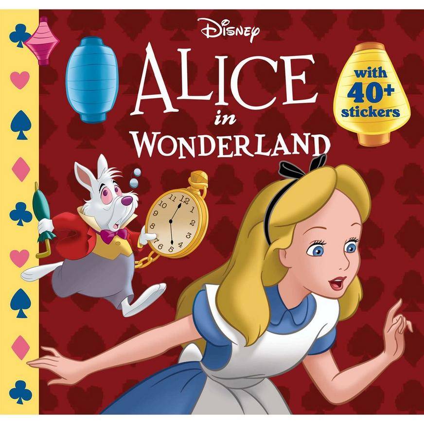 Alice in Wonderland Paperback Book with Stickers - Disney Classic 8 x 8