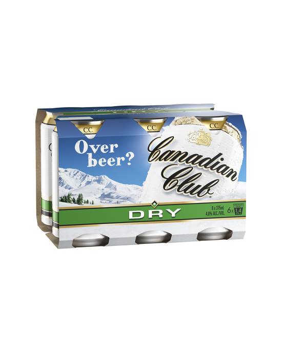 Canadian Club Whisky & Dry Cans 6x375mL