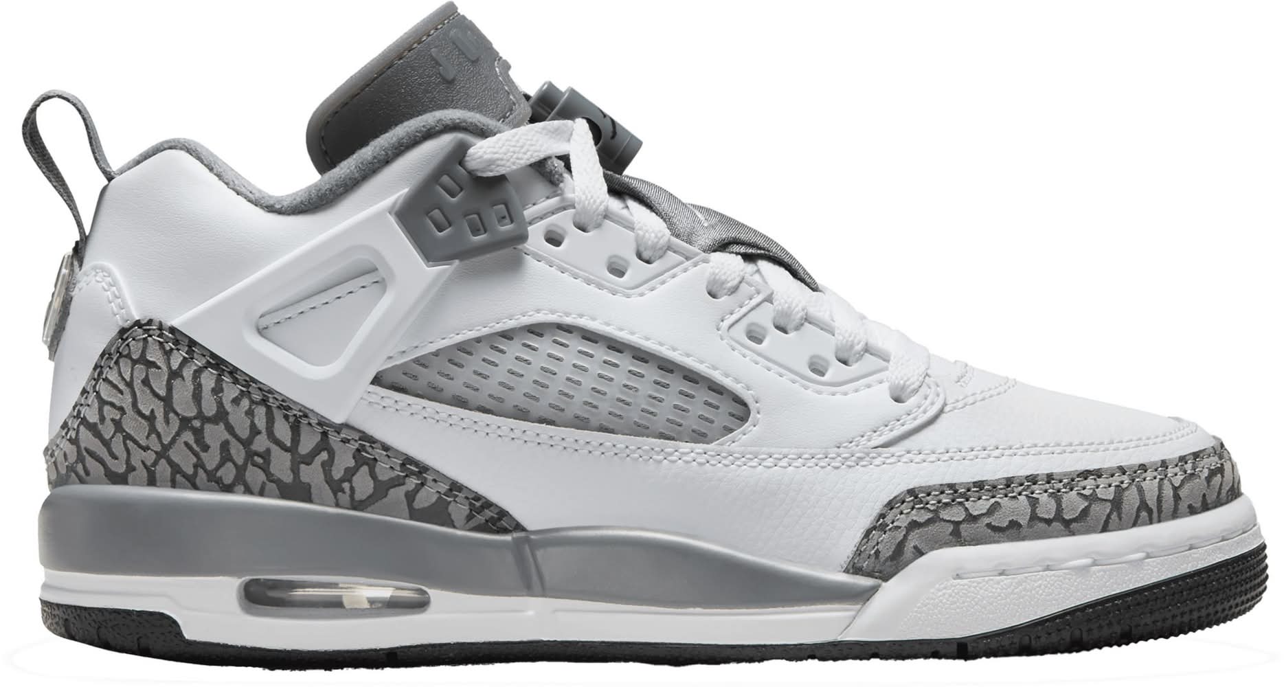 Jordan Kids' Grade School Spizike Low Shoes (White/Grey, 3.5)