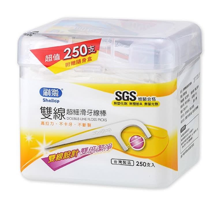 刷樂 雙線超細滑牙線棒 (250 入)