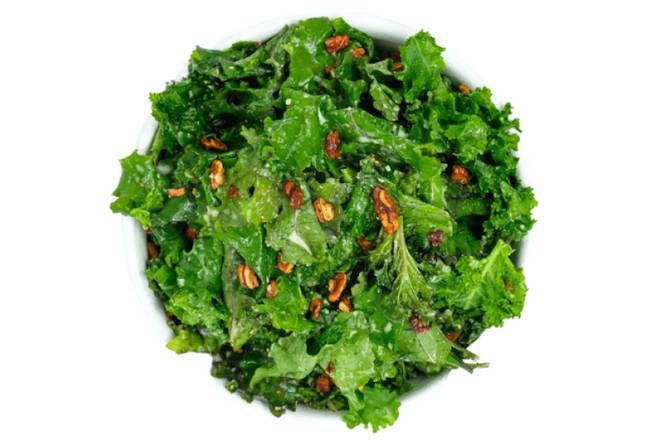 Pecan Kale Caesar Salad [Contains tree nuts, soy]