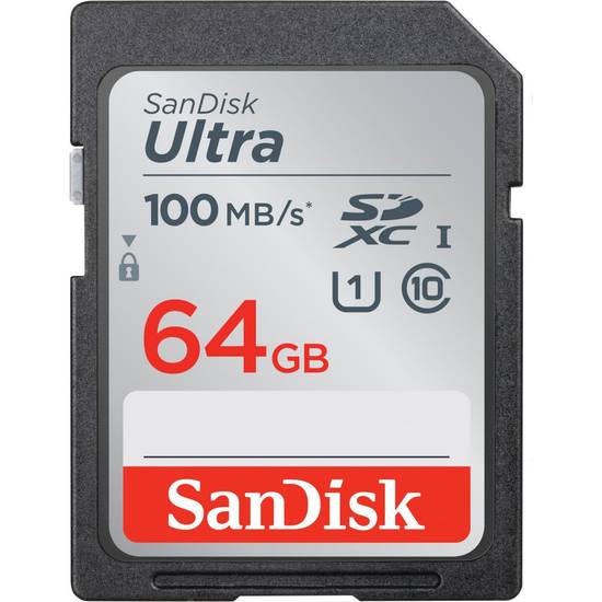 Sandisk Ultra Sdxc Memory Card 100 Mb/S 64 Gb (1 unit)