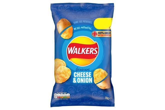 Walkers Cheese & Onion Crisps 70g
