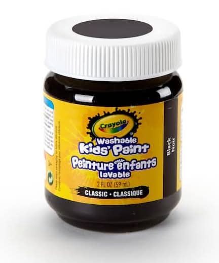 Crayola Classic Washable Kids' Paint, 3Y+, Black (2 fl oz)