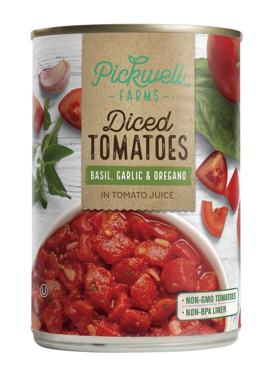 Pickwell Farms Diced Tomatoes Basil Garlic