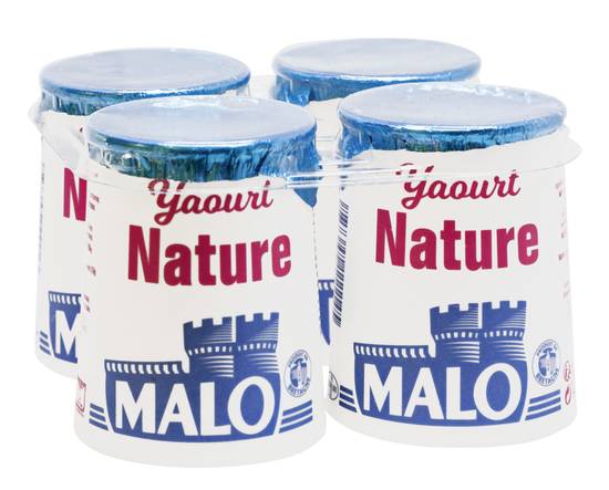 Malo - Yaourt au lait écrémé pasteurisé nature (4 pièces)