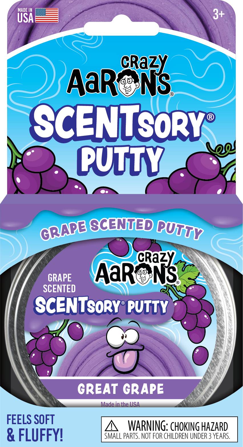 Crazy Aaron’s Scentsory Putty, Grape, 2.75 In