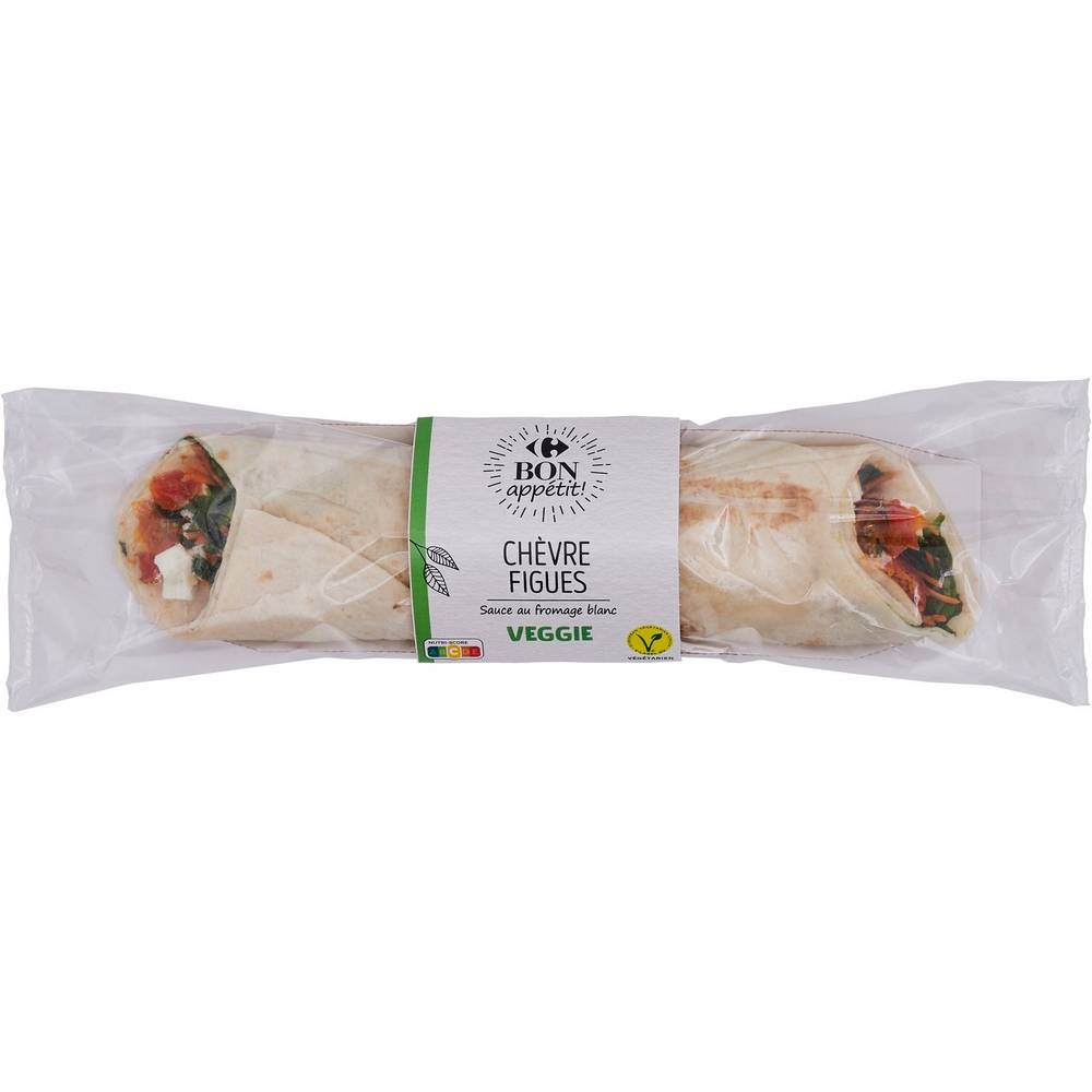 Carrefour - Wrap chèvre figues sauce au fromage blanc