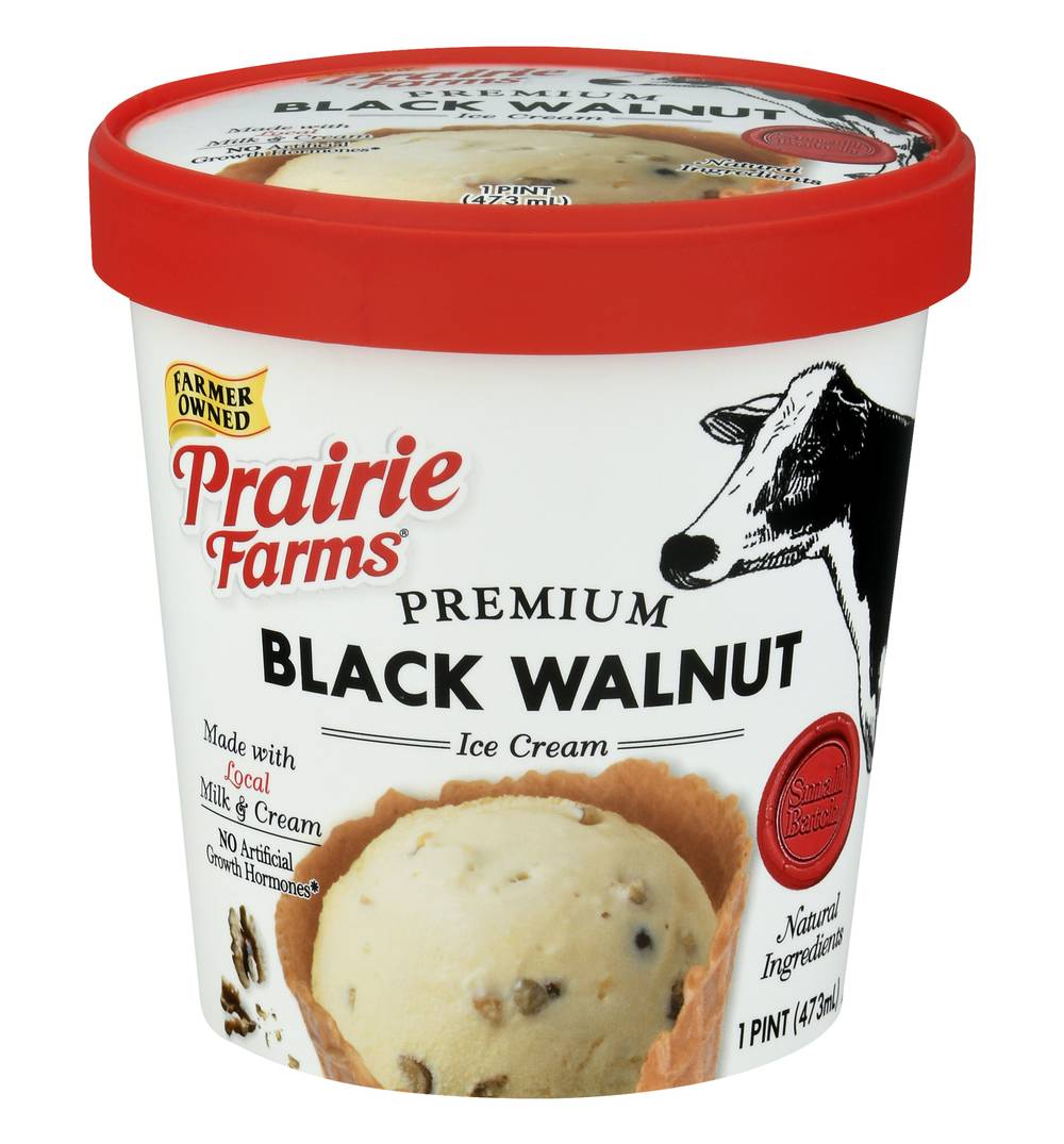 Prairie Farms Farmer Owned Premium Black Walnut Ice Cream (1 pint)