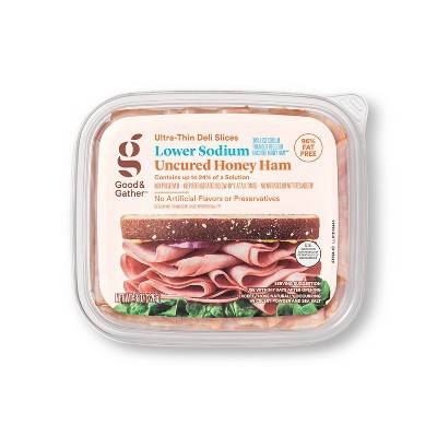 Good & Gather Lower Sodium Uncured Honey Ham Ultra-Thin Deli Slices - 8oz - Tm (8 oz)