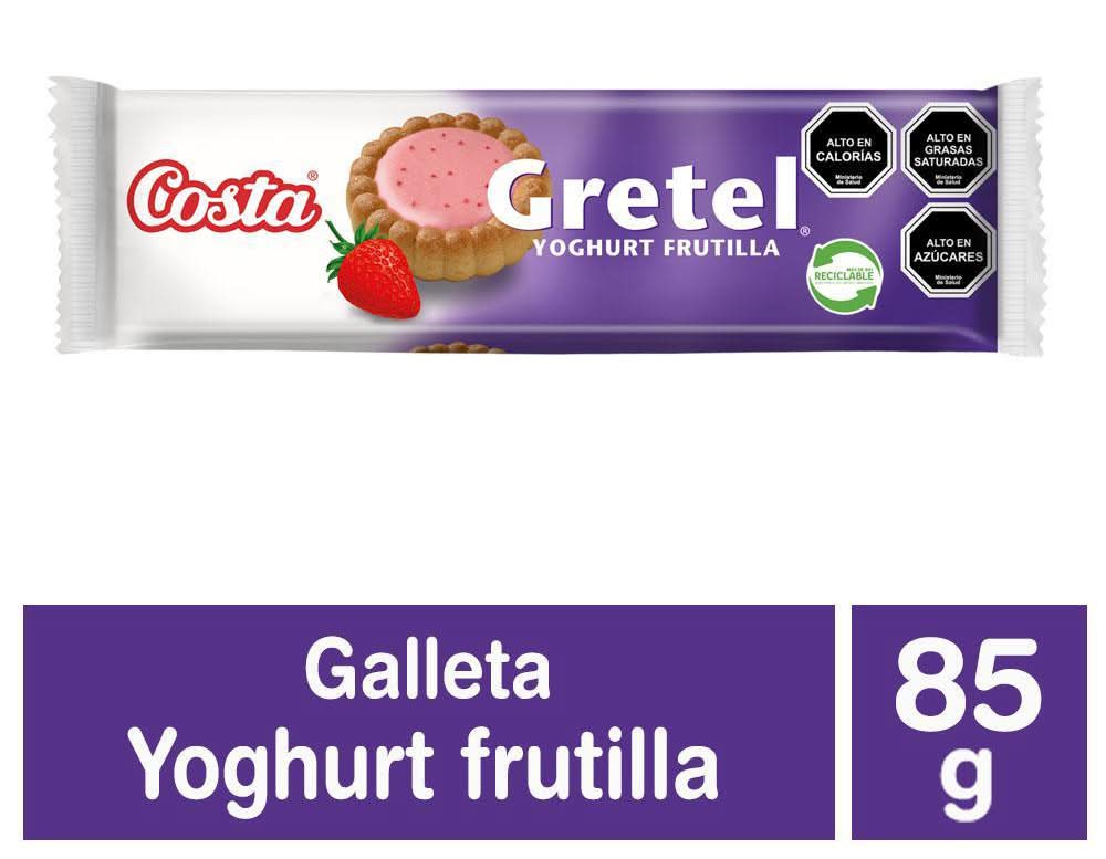 Gretel · Galletas rellena con crema - Yoghurt Frutilla (85 g)