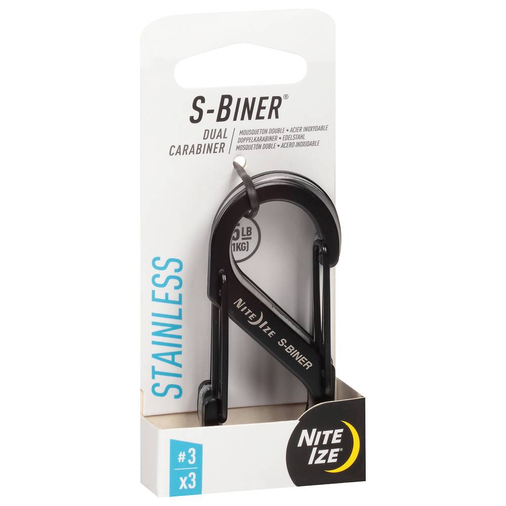 Nite Ize S-Binder No 3 Stainless Dual Carabiner (black)