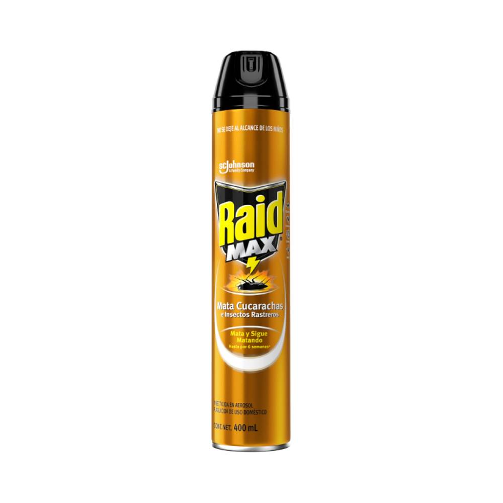 Raid insecticida en aerosol max (aerosol 400 ml)