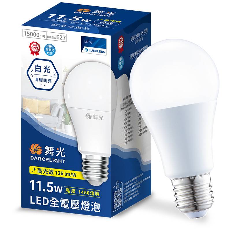 舞光11.5W LED全電壓燈泡-白光 <1PC��個 x 1 x 1PC個> @30#4710582377280