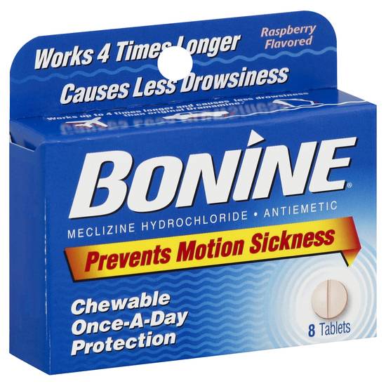 Bonine Prevents Motion Sickness Antiemetic Tablets