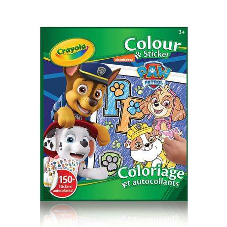 Crayola Colour & Sticker Book, Paw Patrol