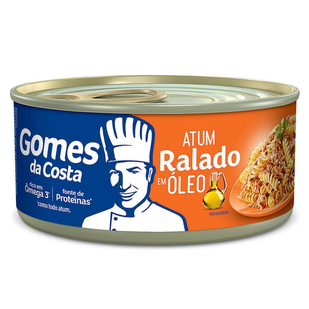 Gomes da costa atum ralado em óleo (170 g)