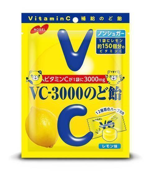 ノーベル製菓 ＶＣ－３０００のど飴 袋 (90g)