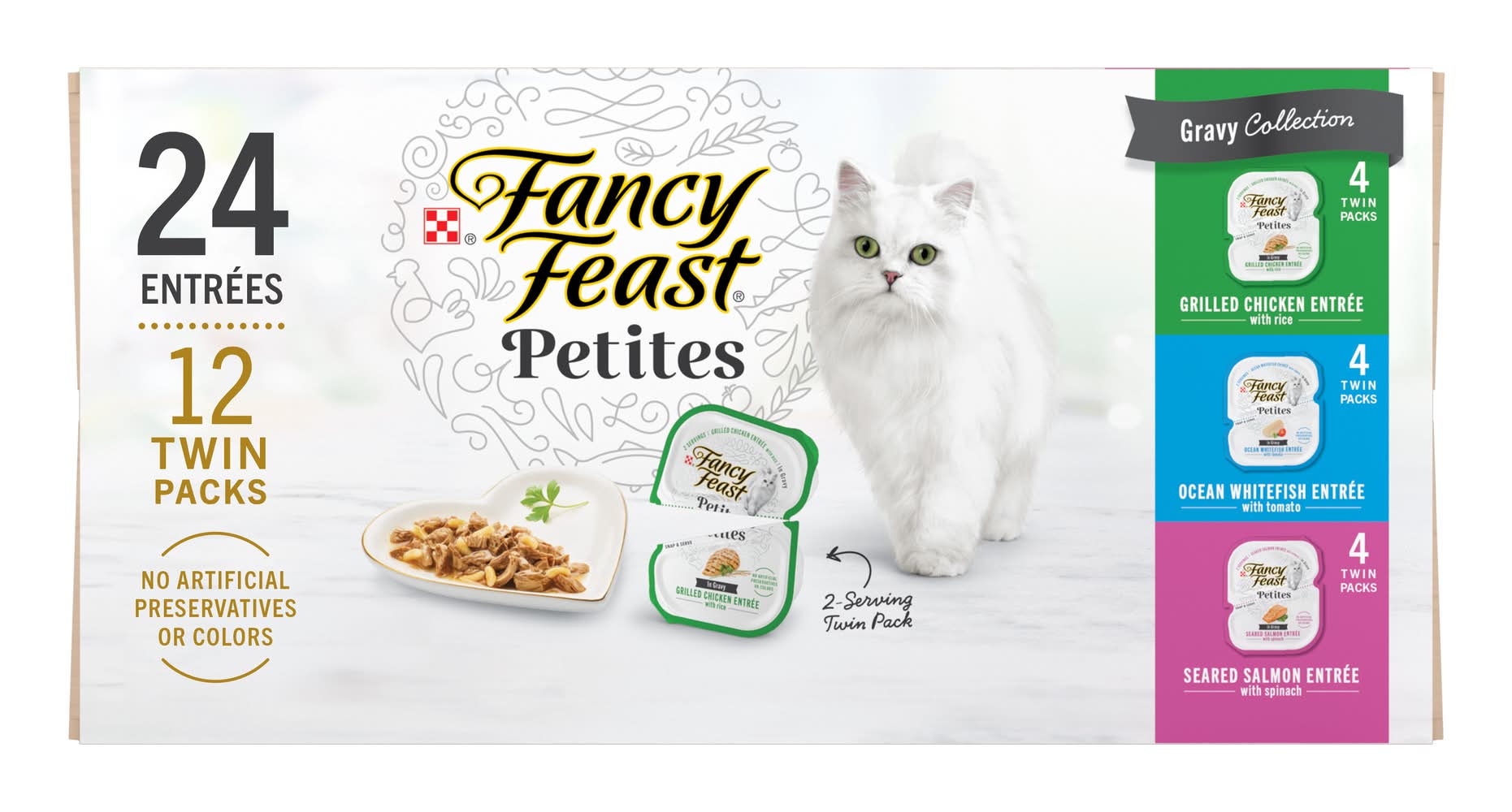 Purina Fancy Feast Petites in Gravy Collection Gourmet Cat Food (12 x 2.8 oz)