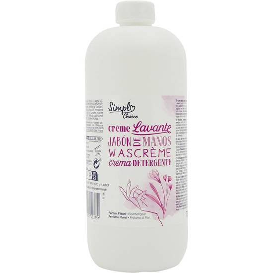 Simpl - Crème lavante recharge parfum fleuri