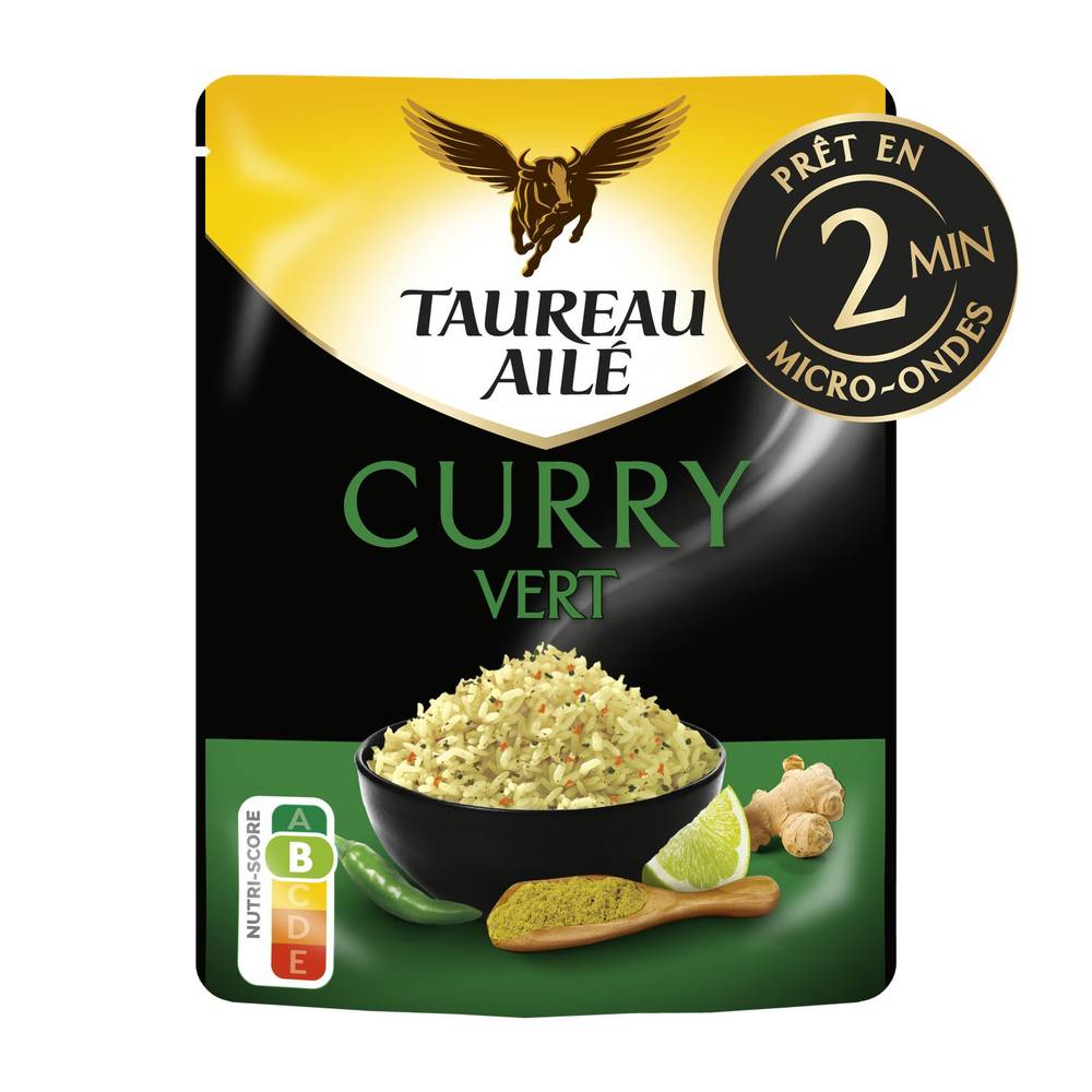 Taureau Ailé - Riz basmati, curry vert (220g)