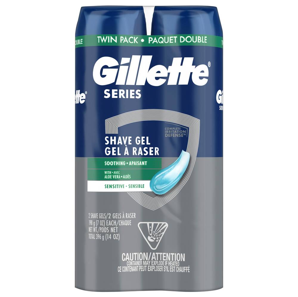 Gillette Series Mens Sensitive Shave Gel (14 oz)