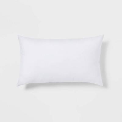 12"x20" Poly-Filled Lumbar Throw Pillow Insert White - Threshold™: Cotton Shell, Indoor Use