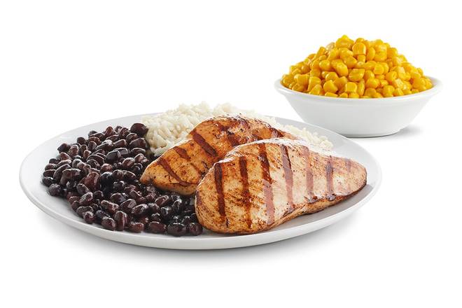 Boneless Chicken Breasts - With Rice and Beans and 1 Additional Side