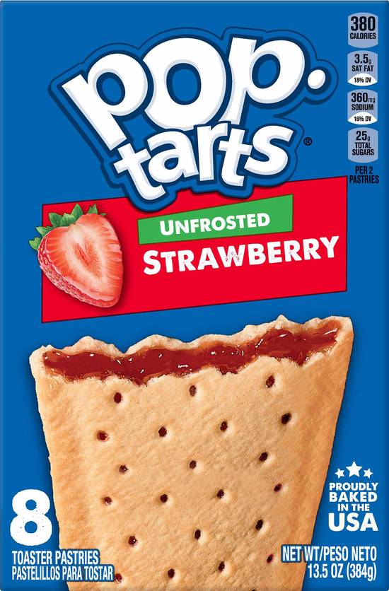 Pop-Tarts Unfrosted Strawberry Toaster Pastries (8 ct)