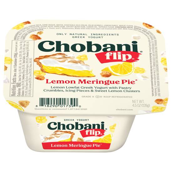 Chobani Lemon Meringue Pie Low Fat Greek Yogurt