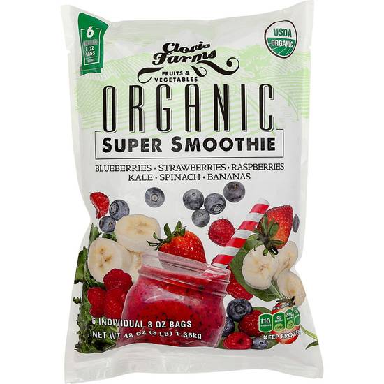 Clovis Farms Organic Super Smoothie Blend Bags (6 x 8 oz)