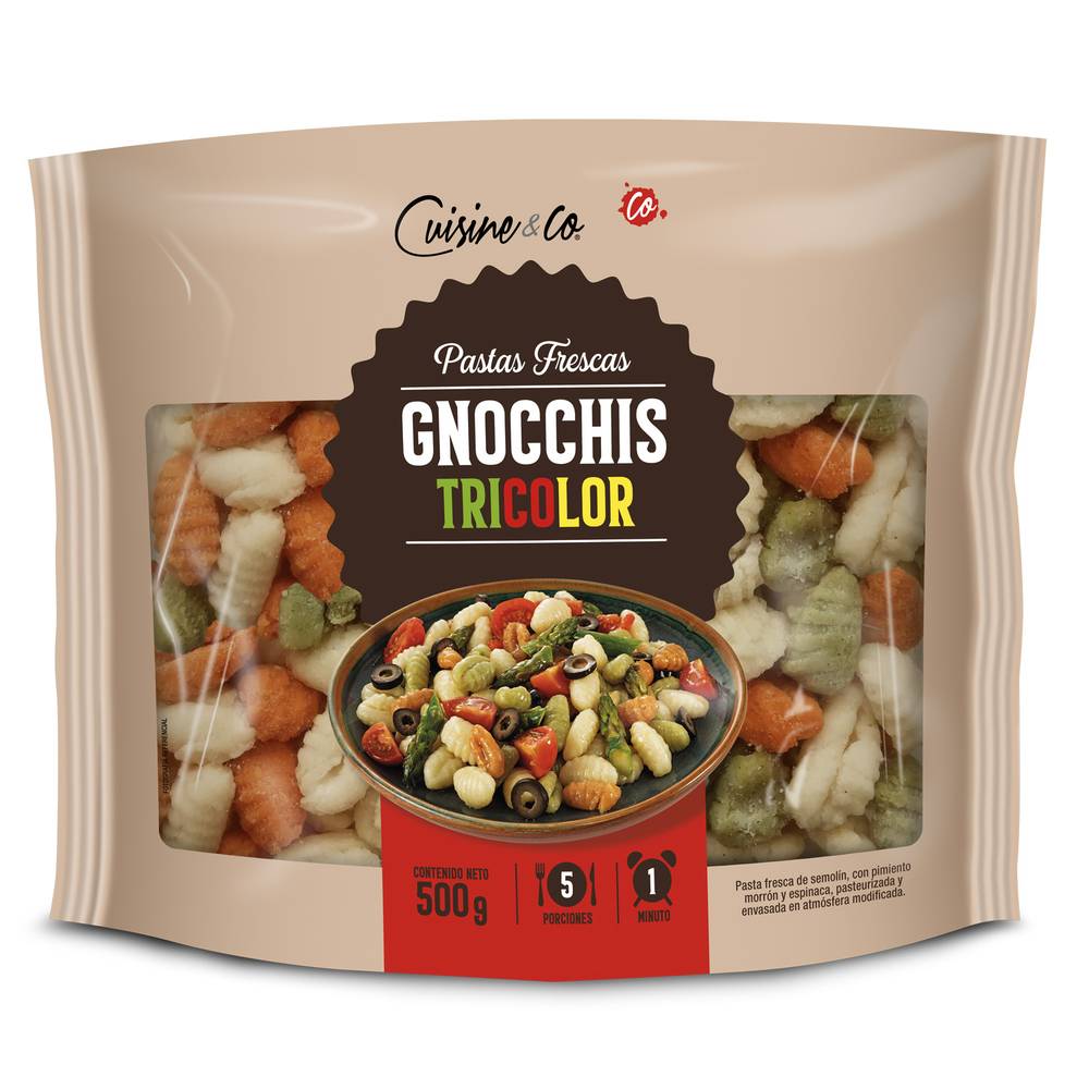 Cuisine & co gnocchis tricolor (bolsa 500 g)