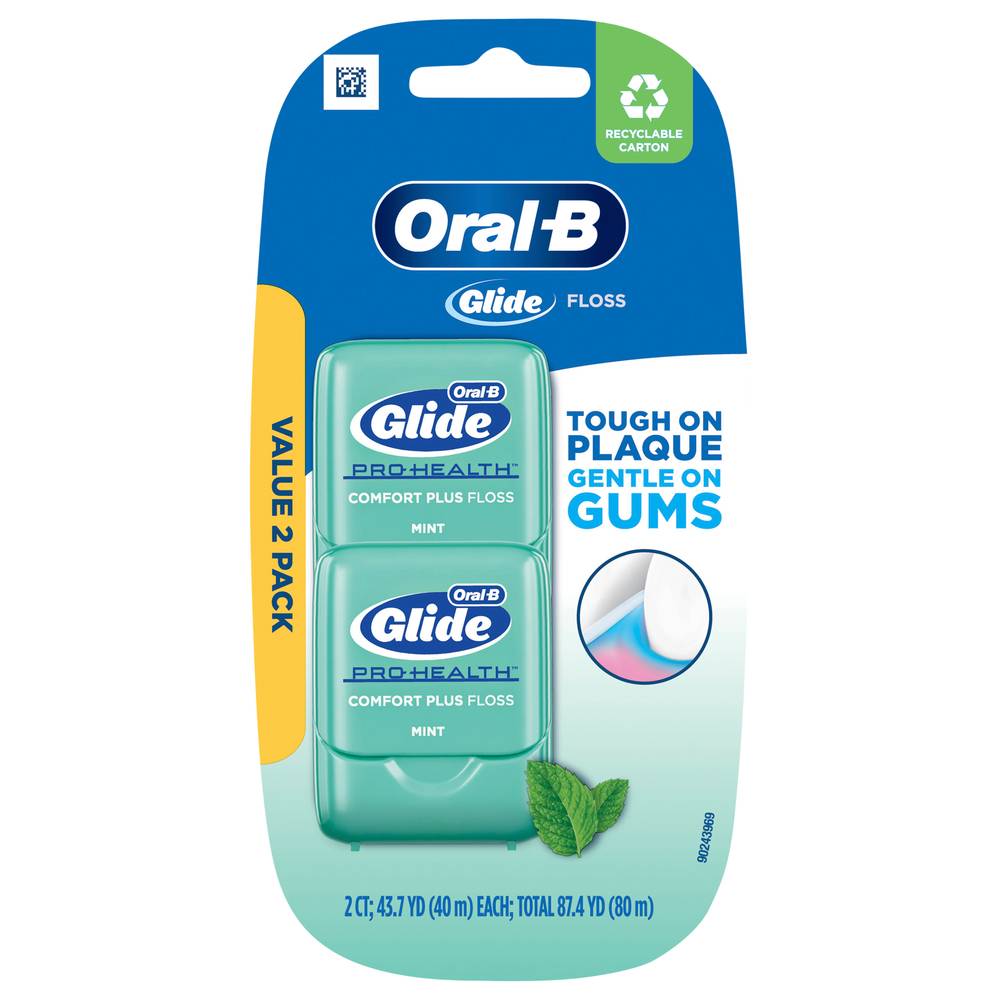 Oral-B Glide Mint Comfort Plus Floss Value (2 ct )