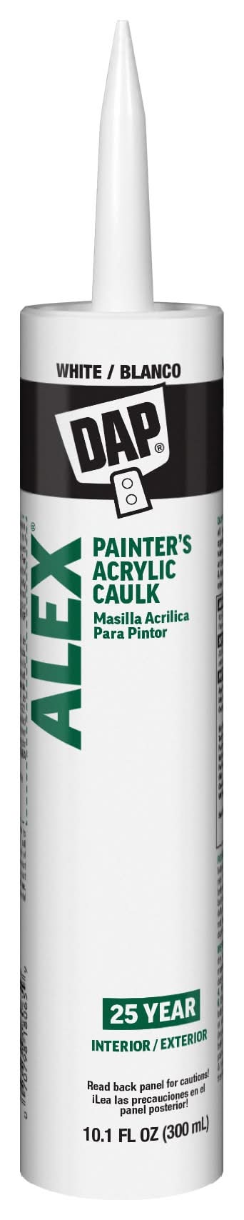 DAP Alex Painter's 10.1-oz Paint and Trim White Paintable Latex Caulk