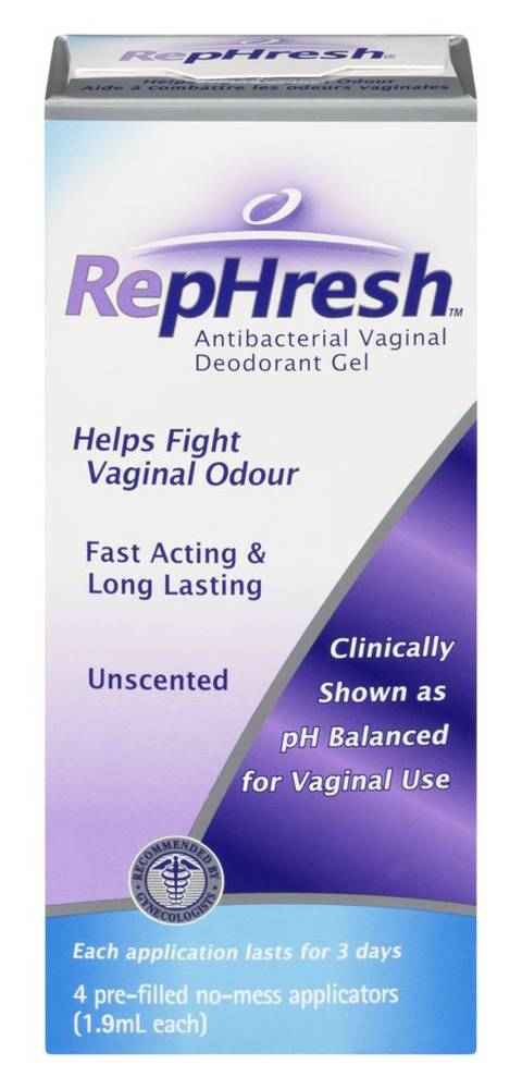 Refresh gel vaginal désodorisant antibactérien (4 un) - vaginal gel (7.60 ml)