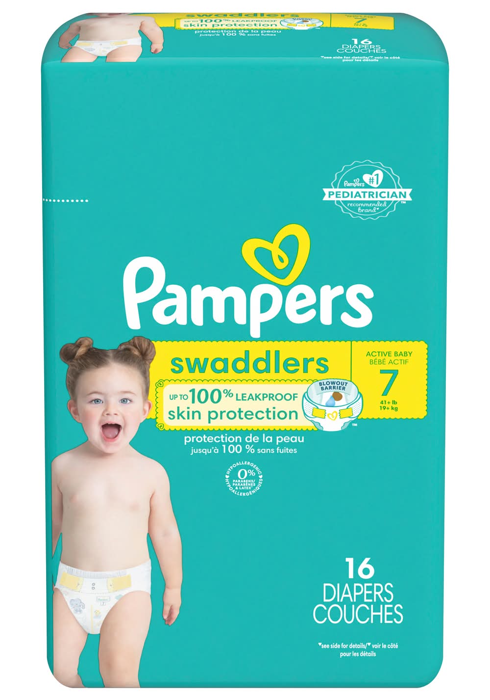 Pampers Swaddlers Active Baby Diapers, Size 7 (16 ct)