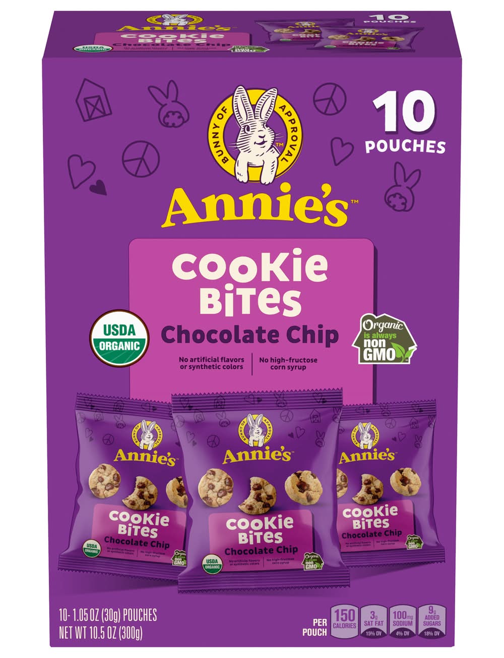 Annie's Organic Chocolate Chip Cookie Bites (10.5 oz, 10 ct)