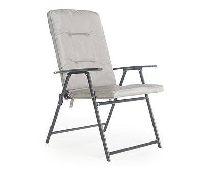 Real Living Oversize Padded Folding Chair (gray)