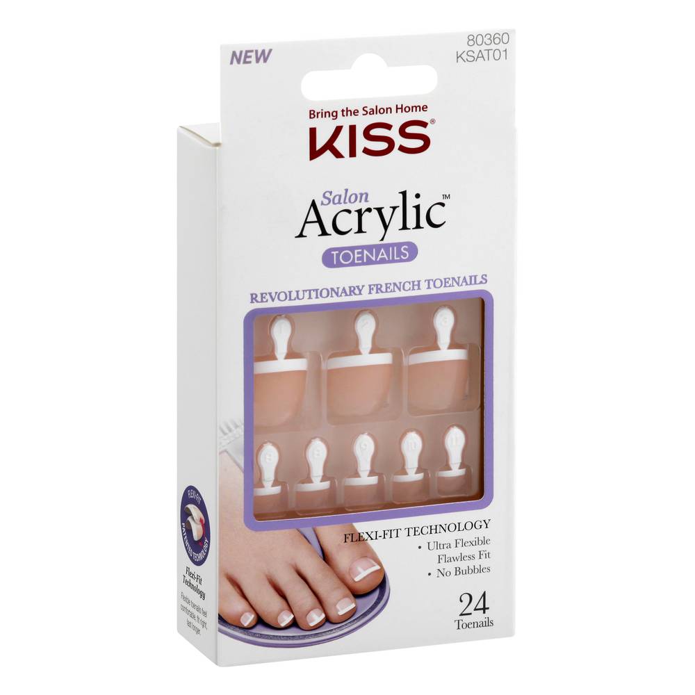 KISS Salon Acrylic Toenails Nail Kit Ksat01 (2 g, 24 ct)